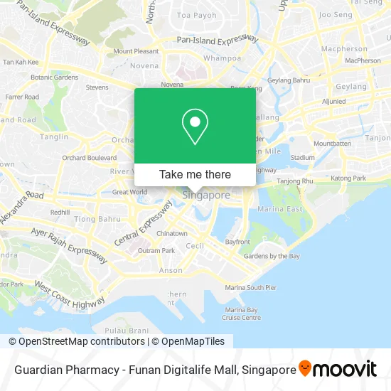Guardian Pharmacy - Funan Digitalife Mall map