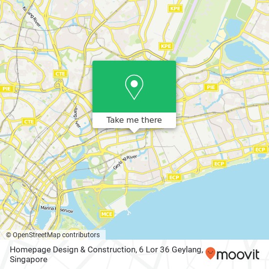 Homepage Design & Construction, 6 Lor 36 Geylang map