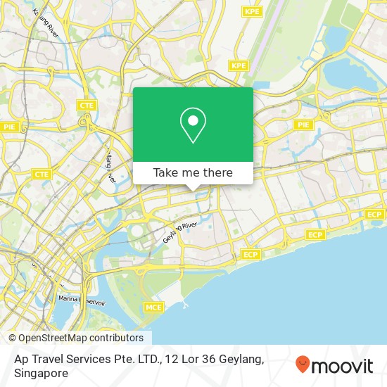 Ap Travel Services Pte. LTD., 12 Lor 36 Geylang map