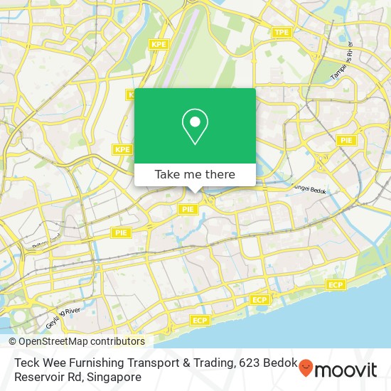 Teck Wee Furnishing Transport & Trading, 623 Bedok Reservoir Rd map