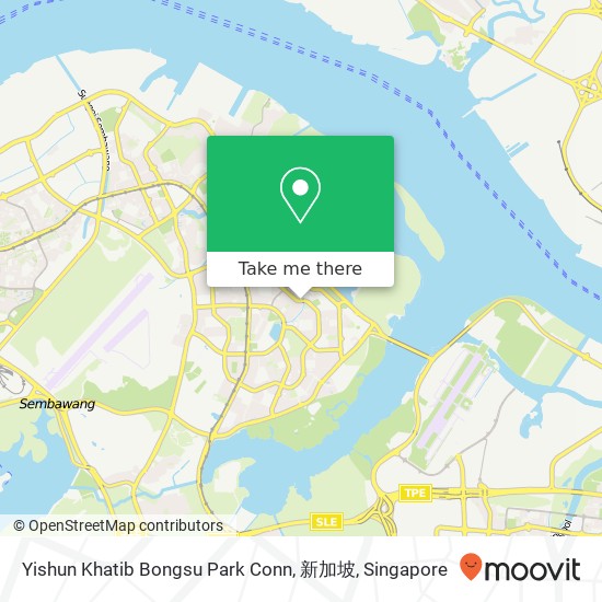 Yishun Khatib Bongsu Park Conn, 新加坡地图