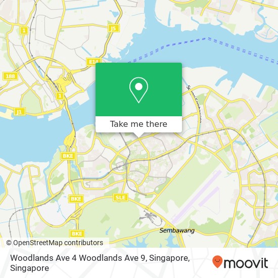 Woodlands Ave 4 Woodlands Ave 9, Singapore map