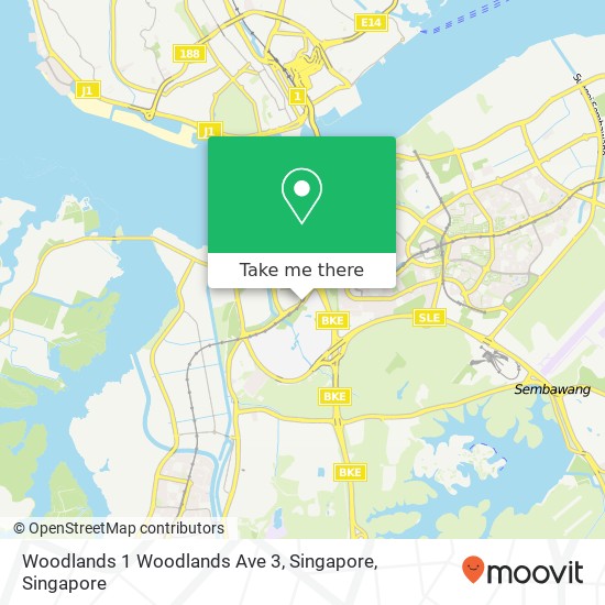 Woodlands 1 Woodlands Ave 3, Singapore map