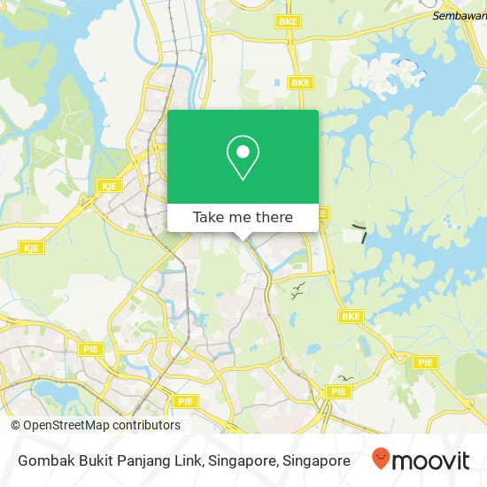 Gombak Bukit Panjang Link, Singapore map
