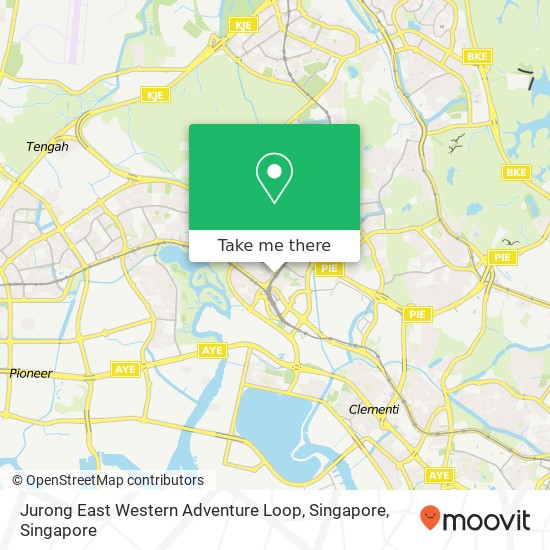 Jurong East Western Adventure Loop, Singapore map