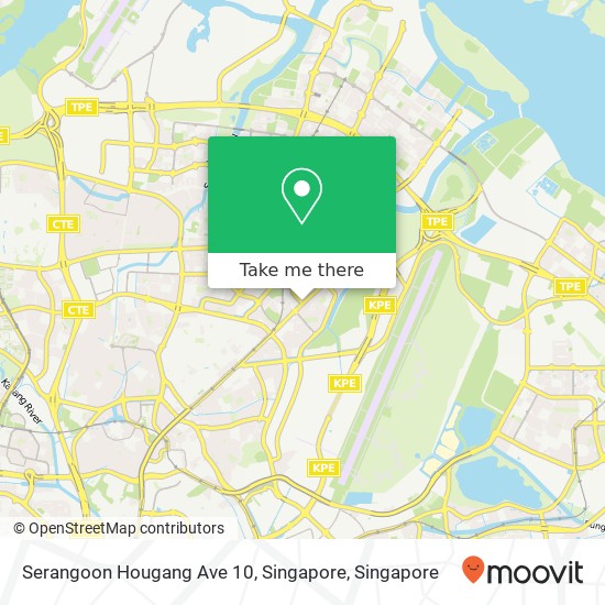 Serangoon Hougang Ave 10, Singapore map