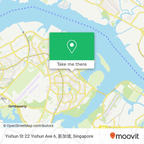 Yishun St 22 Yishun Ave 6, 新加坡地图