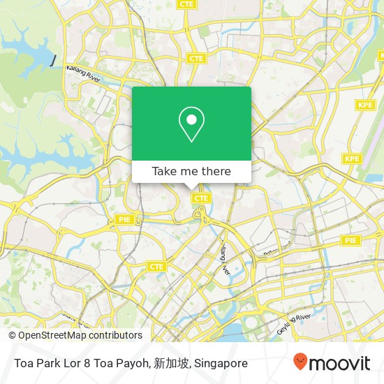 Toa Park Lor 8 Toa Payoh, 新加坡地图