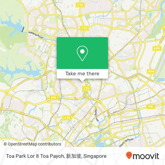 Toa Park Lor 8 Toa Payoh, 新加坡地图