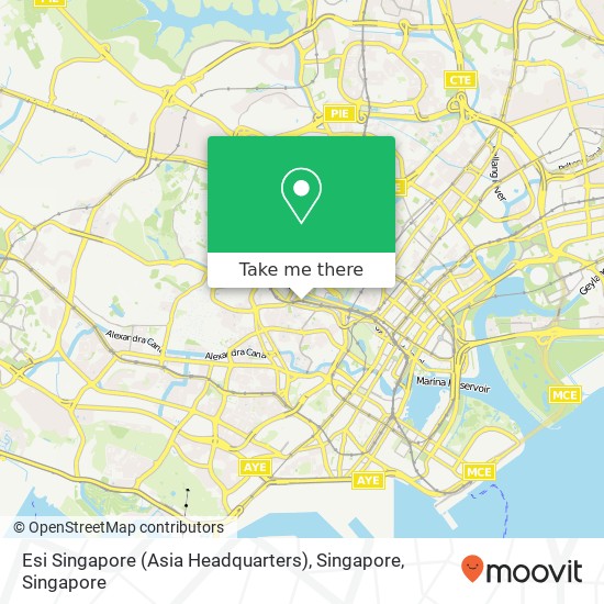 Esi Singapore (Asia Headquarters), Singapore map