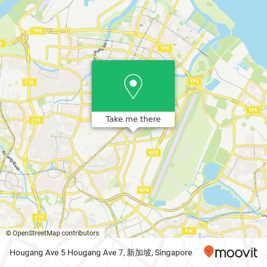 Hougang Ave 5 Hougang Ave 7, 新加坡地图