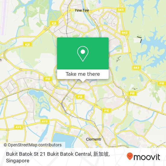 Bukit Batok St 21 Bukit Batok Central, 新加坡地图