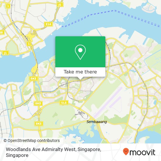 Woodlands Ave Admiralty West, Singapore map