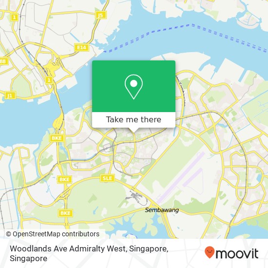 Woodlands Ave Admiralty West, Singapore map