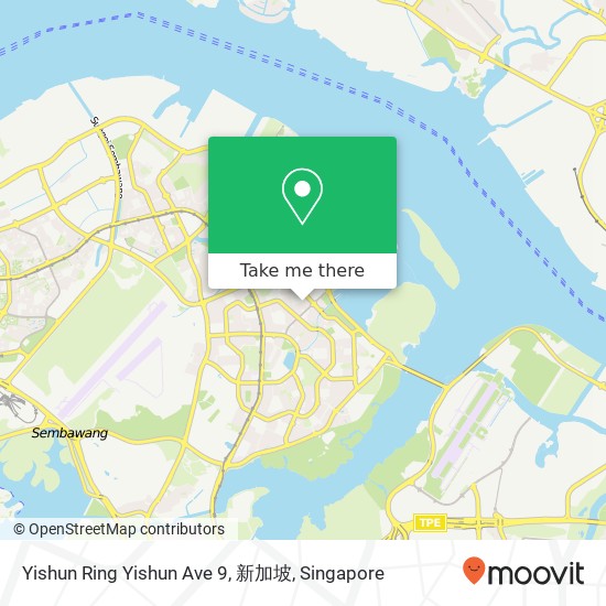Yishun Ring Yishun Ave 9, 新加坡地图
