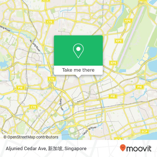 Aljunied Cedar Ave, 新加坡 map