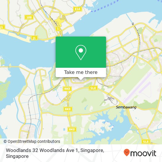 Woodlands 32 Woodlands Ave 1, Singapore map