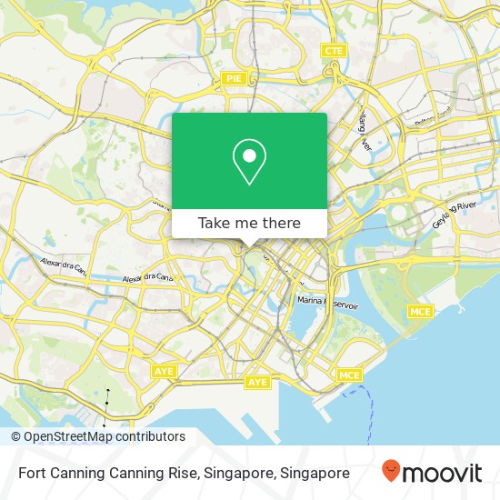 Fort Canning Canning Rise, Singapore map