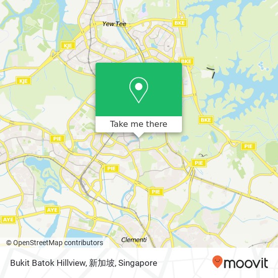 Bukit Batok Hillview, 新加坡地图