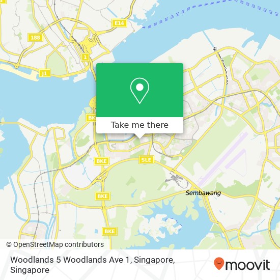 Woodlands 5 Woodlands Ave 1, Singapore map