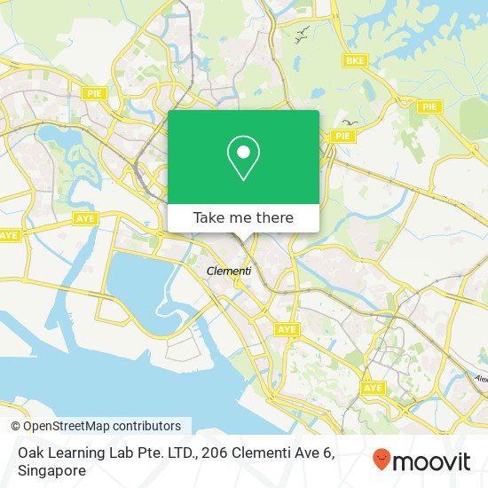 Oak Learning Lab Pte. LTD., 206 Clementi Ave 6 map