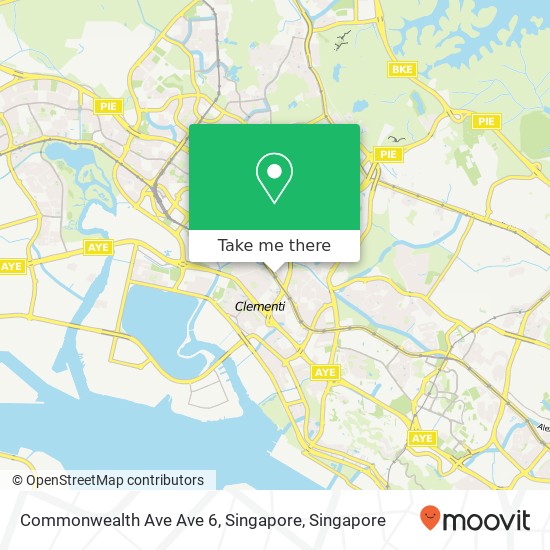 Commonwealth Ave Ave 6, Singapore map