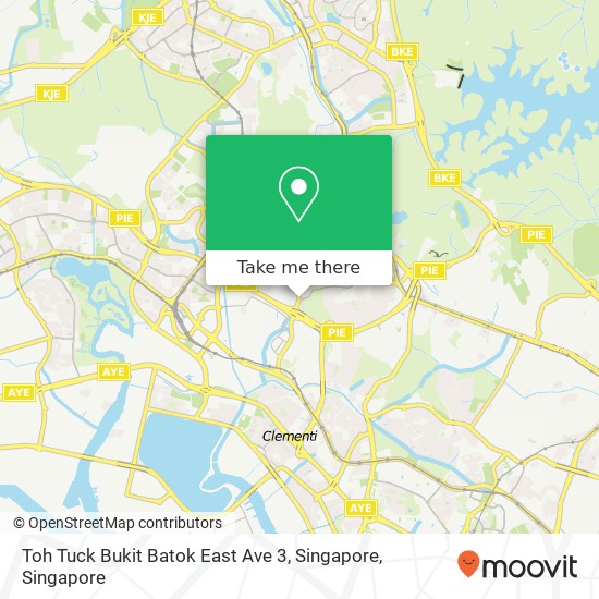 Toh Tuck Bukit Batok East Ave 3, Singapore map