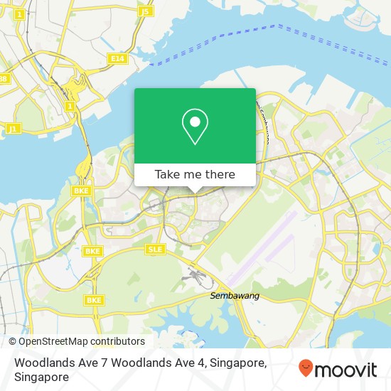 Woodlands Ave 7 Woodlands Ave 4, Singapore map