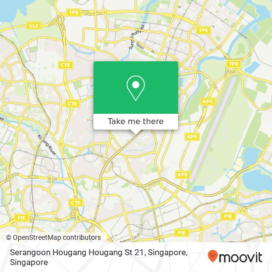 Serangoon Hougang Hougang St 21, Singapore map