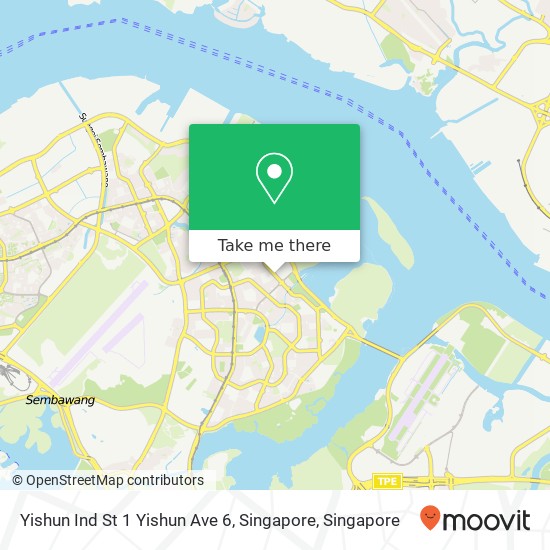 Yishun Ind St 1 Yishun Ave 6, Singapore地图