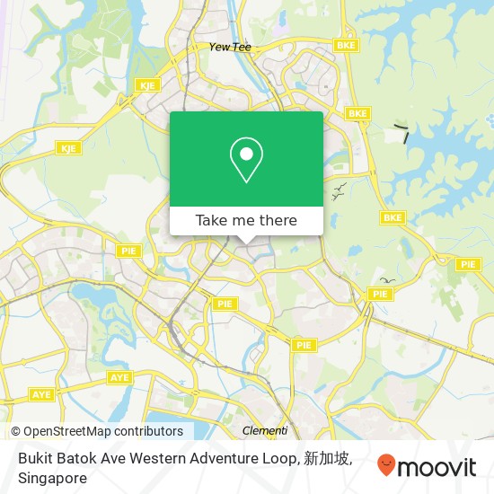 Bukit Batok Ave Western Adventure Loop, 新加坡 map