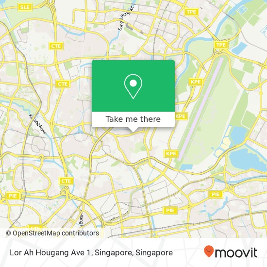 Lor Ah Hougang Ave 1, Singapore map
