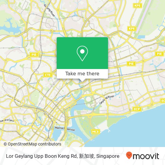 Lor Geylang Upp Boon Keng Rd, 新加坡地图