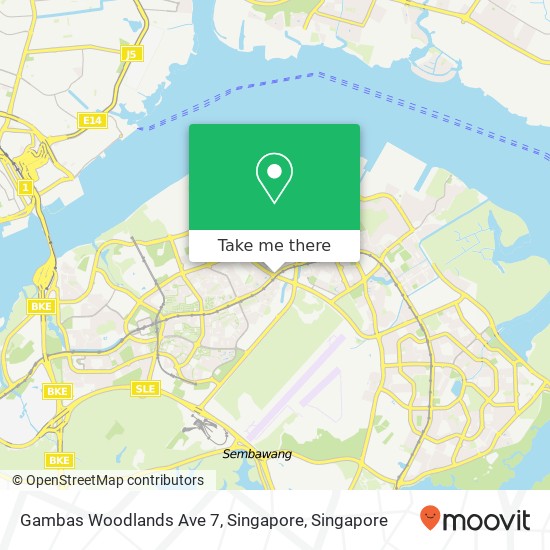 Gambas Woodlands Ave 7, Singapore map