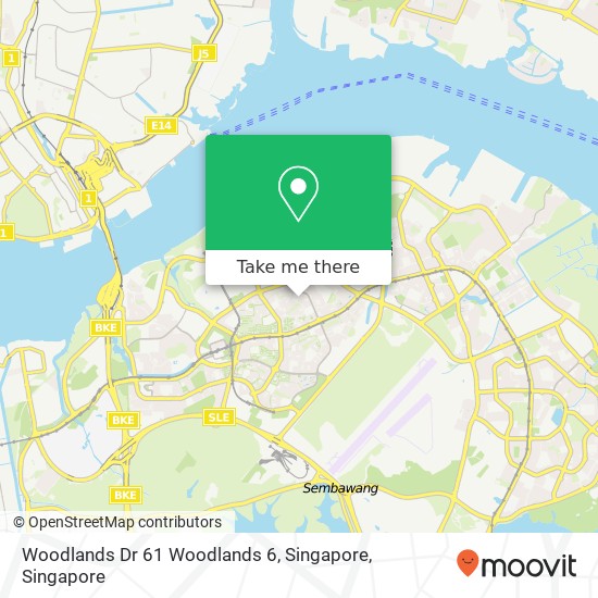 Woodlands Dr 61 Woodlands 6, Singapore map