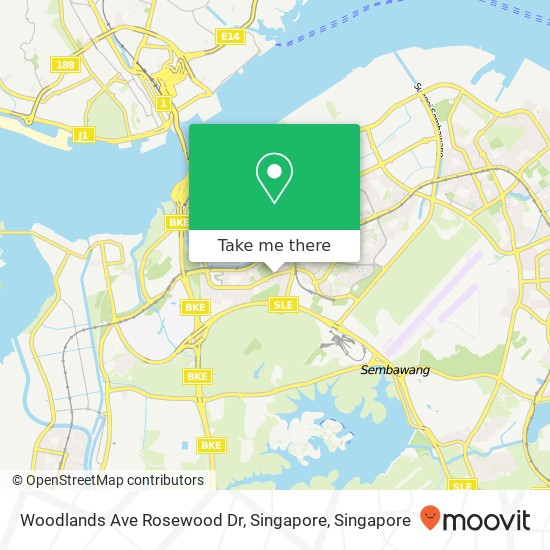 Woodlands Ave Rosewood Dr, Singapore map
