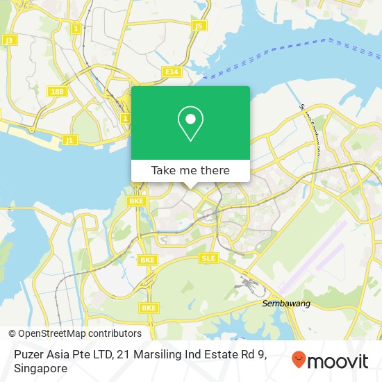 Puzer Asia Pte LTD, 21 Marsiling Ind Estate Rd 9 map