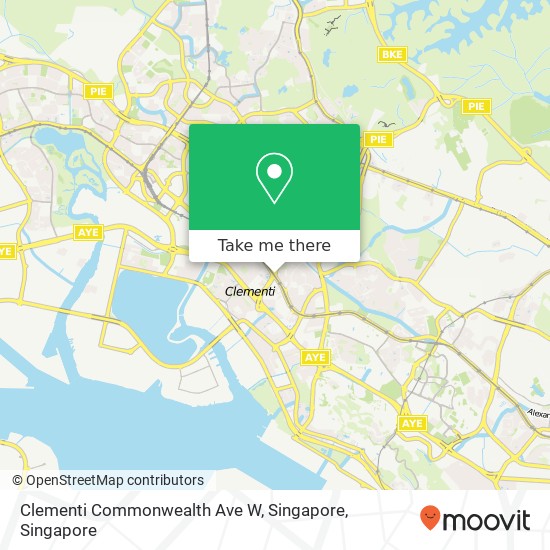 Clementi Commonwealth Ave W, Singapore map