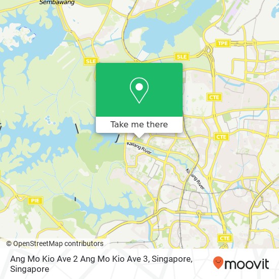 Ang Mo Kio Ave 2 Ang Mo Kio Ave 3, Singapore map