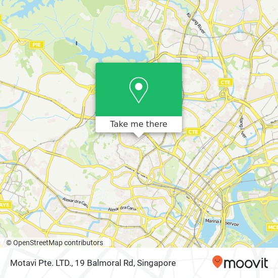 Motavi Pte. LTD., 19 Balmoral Rd map