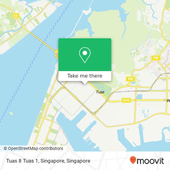 Tuas 8 Tuas 1, Singapore map
