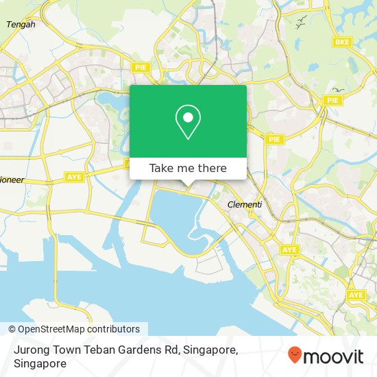 Jurong Town Teban Gardens Rd, Singapore map