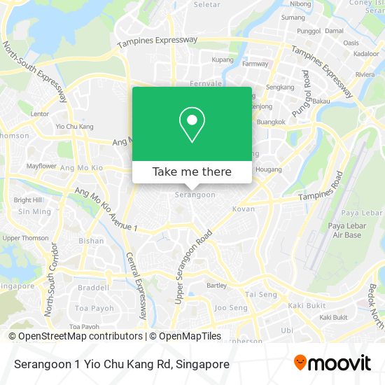 Serangoon 1 Yio Chu Kang Rd map