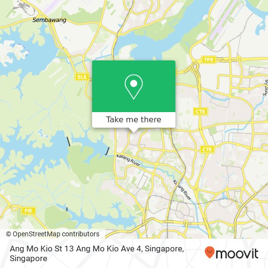Ang Mo Kio St 13 Ang Mo Kio Ave 4, Singapore map