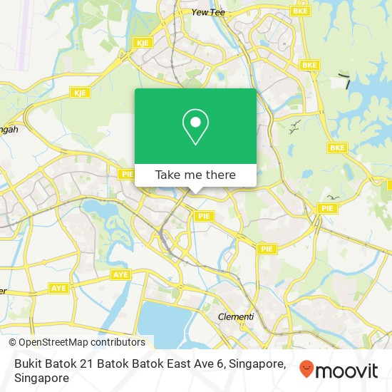 Bukit Batok 21 Batok Batok East Ave 6, Singapore map