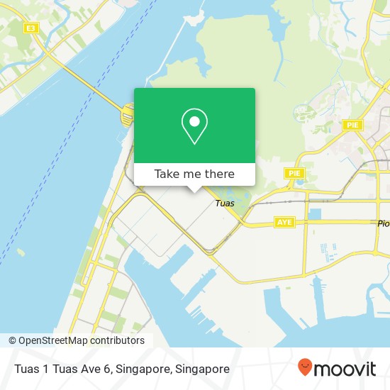 Tuas 1 Tuas Ave 6, Singapore map