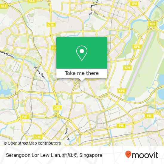 Serangoon Lor Lew Lian, 新加坡地图