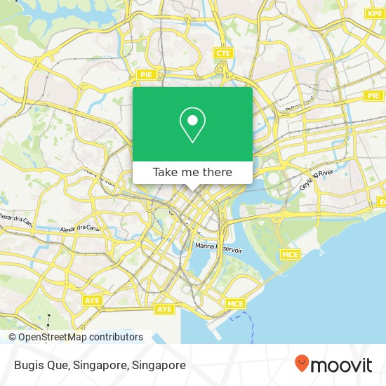 Bugis Que, Singapore map