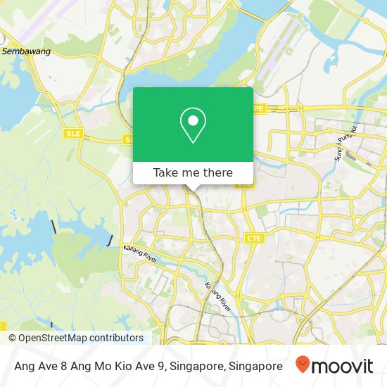 Ang Ave 8 Ang Mo Kio Ave 9, Singapore map