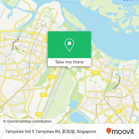Tampines Ind 5 Tampines Rd, 新加坡地图